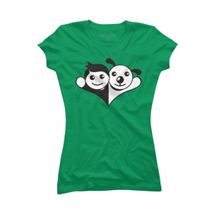 Junior's Design By Humans Doggy Friend By graphicganga T-Shirt - 1 of 3