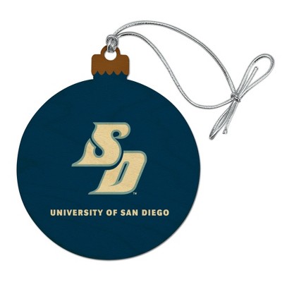 University of San Diego Primary Logo Wood Christmas Tree Holiday Ornament