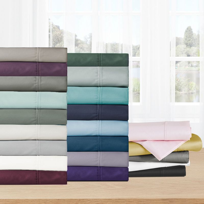 California Design Den - Soft 100% Cotton Sheets Stripe - Blue, Queen, 6 of 16
