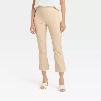 Women's Super-high Rise Slim Fit Cropped Kick Flare Pull-on Pants - A New  Day™ : Target