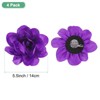 Unique Bargains Alloy Satin Fabric Big Rose Flower Dainty Brooches and Pins 4 Pcs - 3 of 4