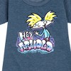 - Hey Arnold! - Airbrush Arnold Graphic Short Sleeve Fleece Dress - 2 of 4