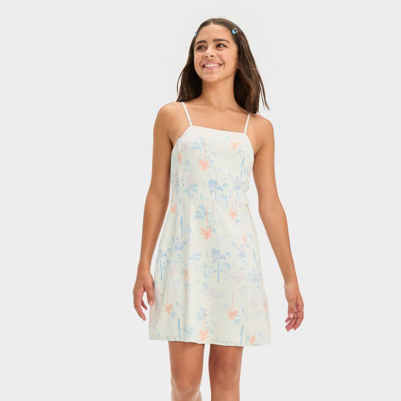 Girls' Fitted Cami Strap Dress - art class™, 1 of 4