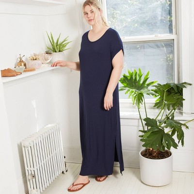 plus size navy shirt dress