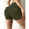 DOMETOUR Women’s High Waist Sports Short with Pocket - 2 of 4