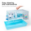 Mewoofun Pet Crates And Houses Large Hamster Cage Gerbil Cage, Mouse Cage Small Animal Cage Hamster House, Blue, 18.5"*11.8"*11.8" - 4 of 4