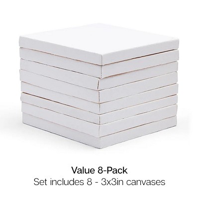 KINGART Stretched Canvas 3x3 8 pc