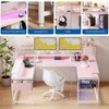 GustoWave 79 Inch Large u-Shaped Desk, Reversible Corner Computer Desk, Monitor Riser and Bookshelf, Modern Home Office Desk - 2 of 4