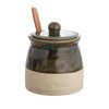 Storied Home Stoneware Sugar Pot with Lid and Wood Spoon - 4 of 4
