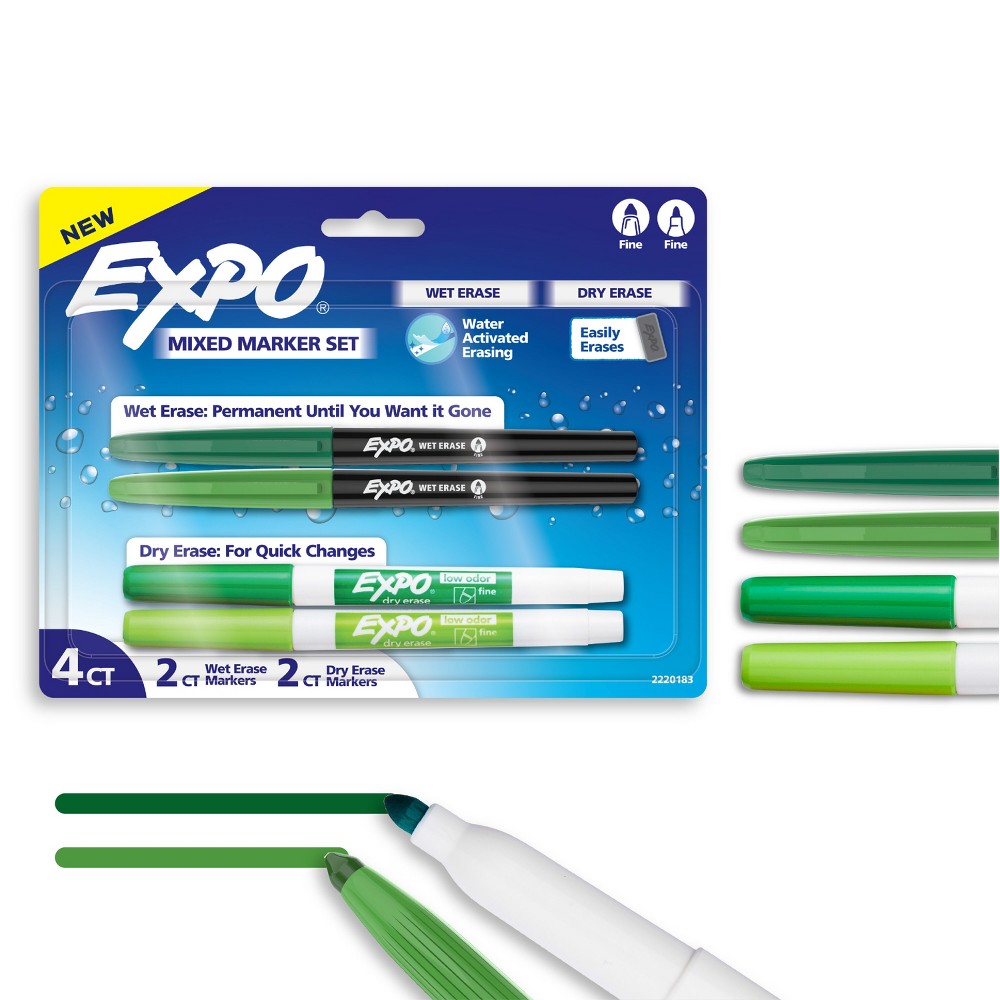 Expo 4ct Asst Dry Erase Marker