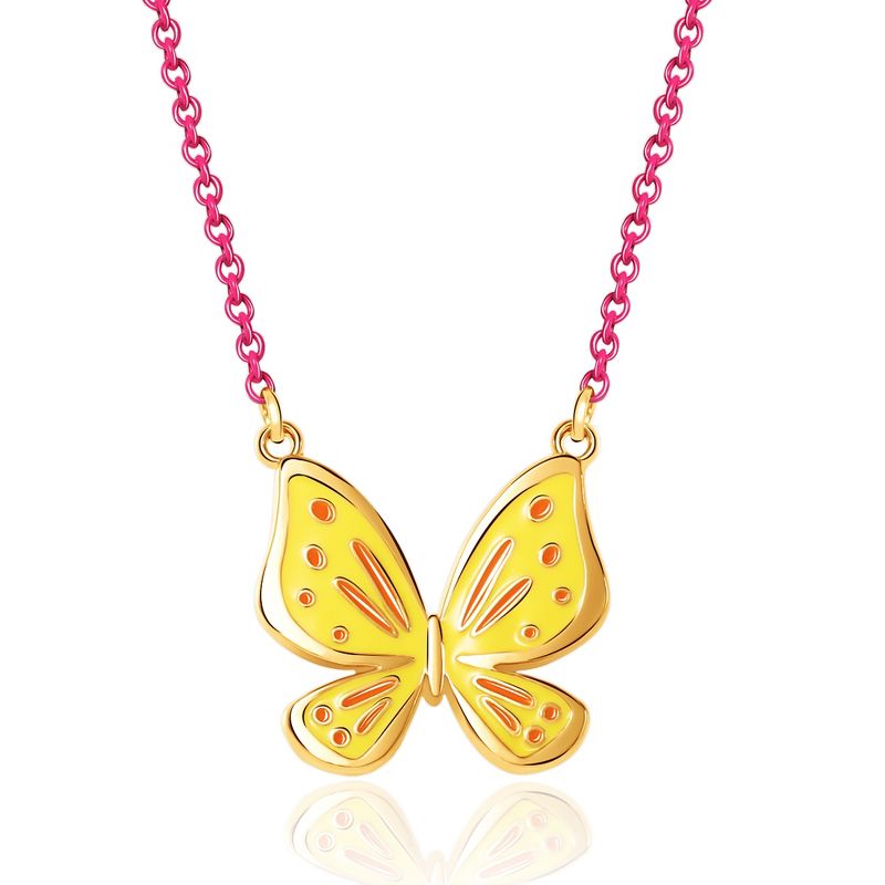 Disney Encanto Girls Butterfly and Mirabel Layered Set Pendant Necklaces Necklace, 5 of 7
