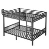Empire DigiLabs Queen Over Queen Metal Bunk Bed with Storage Shelf and Ladder for Bedroom,Guest Room - 4 of 4