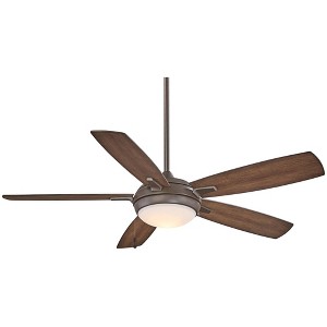 54" Minka Aire Rustic Indoor Ceiling Fan with LED Light Oil Rubbed Bronze Dark Pine Opal Glass for Living Room Kitchen Bedroom - 1 of 4