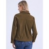 INSPIRE CHIC Women's Corduroy Long Sleeve  Lapel Collar Fall Outerwear Button Down Shacket Jackets - 3 of 4