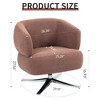 Lyngins 360° Swivel Sofa Chair, Linen Fabric Accent Chair, Cuddle-style Leisure Reading Chair, Compact Armchair for Living Room, Balcony - 4 of 4