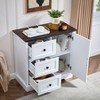 Farmhouse 3 - Drawers Dresser Organizer, Rustic Tall Chest of Drawers for Bedroom - 2 of 4