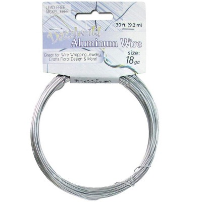 John Bead 18 Guage Silver Aluminum Jewelry Wire, 30ft