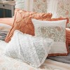 Lyngins 9-Piece Cotton Percale Comforter Set – Cottage Shabby Chic Paisley Print, Lace Taping, Oeko-Tex Certified, Cal King Bedding Set - 4 of 4