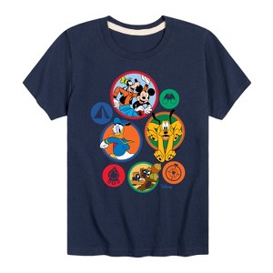 Boys' - Disney - Mickey & Crew Camping Badges Short Sleeve Graphic T-Shirt - 1 of 4
