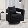 29"W Swivel Accent Open Back Chair Modern Comfy Sofa Chair For Nursery Bedroom Living Room, Club Chair Leisure Arm Chair - ModernLuxe - 4 of 4