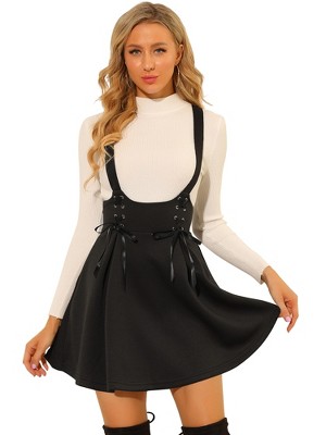 High waisted 2024 skirt with suspenders