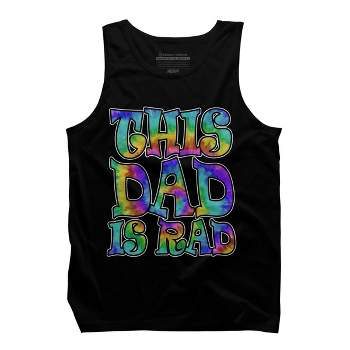 Men's Design By Humans Tye Dye This Dad Is Rad By honeytree Tank Top