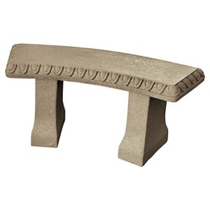 16" Resin Garden Bench Statuary - Sand - Emsco - 1 of 4