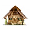 Black Forest Cuckoo Clock – 10 in – Volksmarcher Passing Cottage with Green Shutters By River City Clocks - 2 of 3