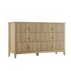 Fluted 6 Drawers Dresser for Bedroom, 54" Wide Modern Chest of Drawers with Metal Handle, Wooden Dresser Organizer - 4 of 4