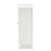 Baxton Studio Thelma 2 Door Wood Multipurpose Storage Cabinet White: Transitional Style, 10 Shelves, MDF Construction - 4 of 4