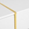 Wooakway 47.2'' x 31.4''Minimalist High Gloss Coffee Table with 2 Drawers, Multi-Storage Rectangle Sofa Table with Golden Wood Grain Legs - 2 of 4