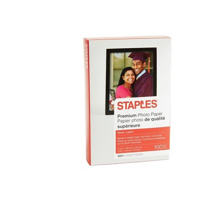 Staples Premium Glossy Photo Paper 4" x 6" 100/Pack (17673-CC) 508431