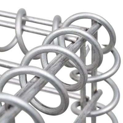 vidaXL U-Shape Galvanized Steel Gabion Basket 224.4" x 7.9" x 39.4"