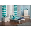 AFI Furnishings Richmond Twin Extra Long Platform Bed with Open Footboard and Turbo Charger in White - 3 of 4