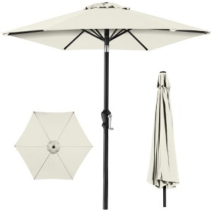 Best Choice Products 10ft Outdoor Steel Market Patio Umbrella w/ Crank, Tilt Push Button, 6 Ribs - 1 of 4