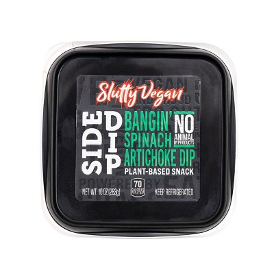 Slutty Vegan Side Dip Bangin&#39; Spinach Artichoke Plant Based Snack - 10oz