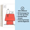 Yoobi 4.5"x6.5" Peanuts Mini Notebooks Spiral with Pen Red Snoopy Doghouse, School Supplies - 2 of 4