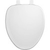 TruComfort with Flex Inserts Elongated Plastic Toilet Seat Never Loosens and Easy Clean White - Mayfair by Bemis - image 2 of 4