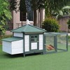 77" Wooden Chicken Coop Hen House Poultry Cage with Weatherproof Roof, Nesting Box, Enclosed Run and Removable Tray for Outdoor Backyard - 2 of 4