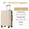 28 Inch Expandable Hardside Luggage with Double Spinner Wheels TSA Lock Durable Lightweight Suitcase for Vacation - Cuddlewood - 4 of 4