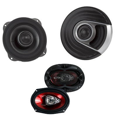 Polk Audio MM1 5.25 Inch Coaxial Speakers with Pair of Boss 6x9 Inch Speakers