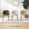 Nano Linen Upholstered Dining Chairs Set of 4,Wider Seat Armless Dining Room Chair with Metal Leg for Kitchen Dining Room Farmhouse-Maison Boucle - 4 of 4