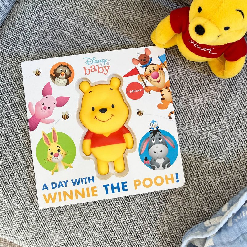 Disney Baby: A Day with Winnie the Pooh! - (Squeeze &#38; Squeak) by Maggie Fischer (Board Book), 5 of 9