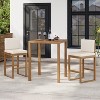 Christopher Knight Home Goleta 3 Piece Outdoor Acacia Wood Bar Set with Water-Resistant Cushions - 2 of 4