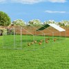 XBRIGH Large Metal Chicken Coop Walk-in Poultry Cage Chicken Run Pen Duck House with Waterproof and Anti-Ultraviolet for Outdoor Farm Use Spire Roof - 2 of 4