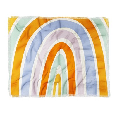 Lane and Lucia Mod Rainbow Woven Throw Blanket - Deny Designs