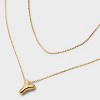 14K Gold Dipped Initial Bubble Multi-Strand Pendant Necklace - A New Day™ Gold - 4 of 4