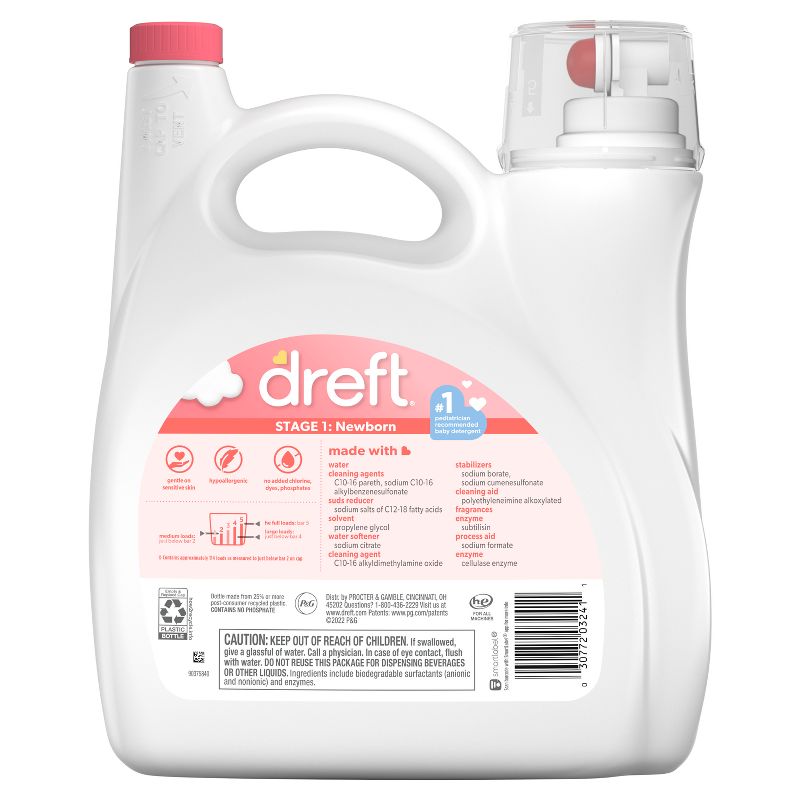 Dreft Stage 1: Newborn Liquid Laundry Detergent, 4 of 16