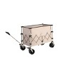 YONWAY Collapsible Wagon 220lbs with Big Wheels,Heavy Duty 300L Folding Utility Garden Cart with Big All-Terrain Beach Wheels & Drink Holders - 2 of 4