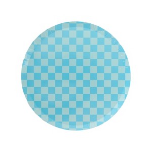 Jollity & Co. - Check It! Out of the Blue Dessert Plates - Pack of 8 Paper Plates - 1 of 3